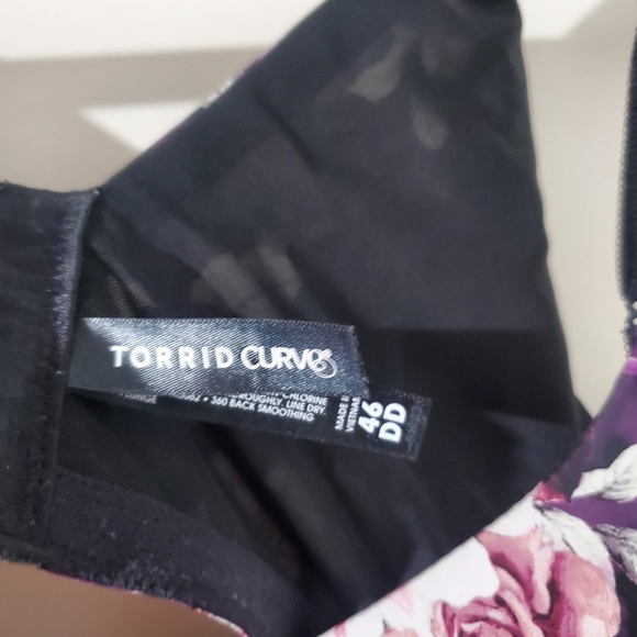 Torrid Floral Plunge Smooth 360 Back Smoothing Bra 46DD - Picture 7 of 7